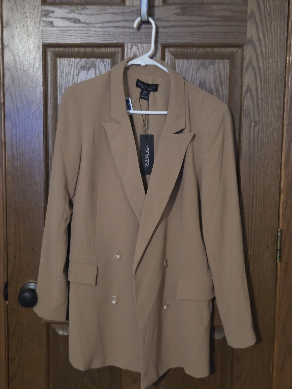 Rachel Zoe Camel Double-Breasted Blazer
